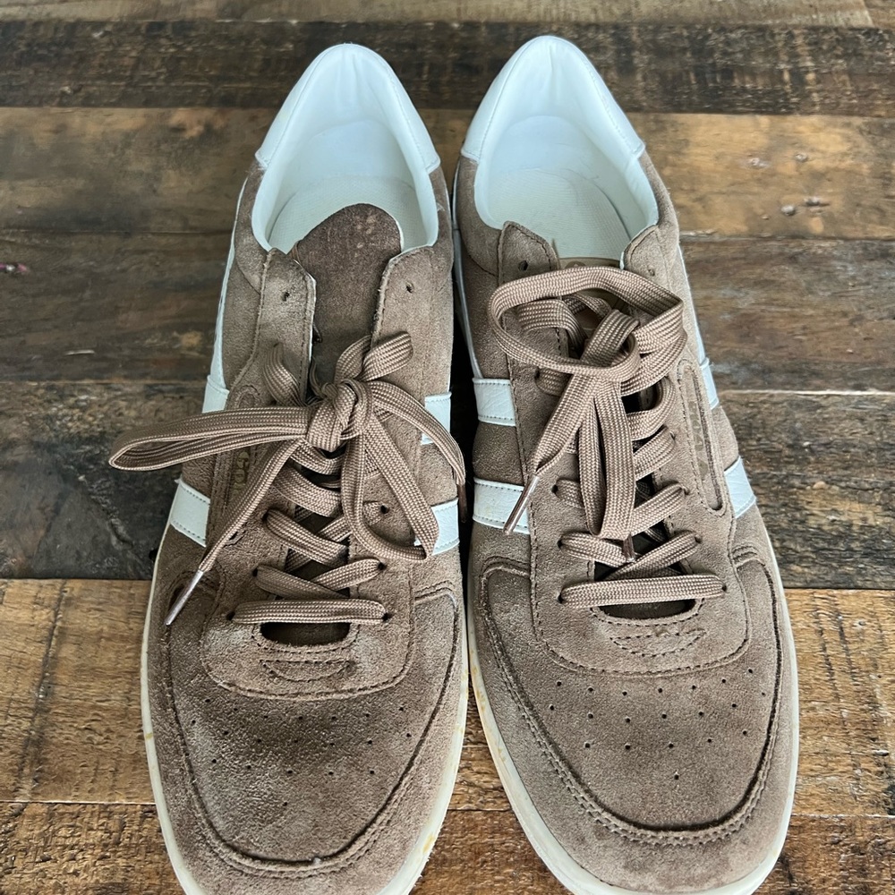 Gola Brown and White Sneakers Sleek Suede Design